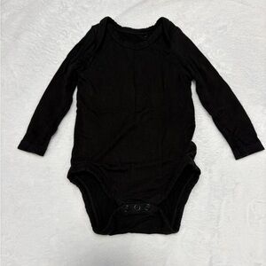 Little Sleepies Black Bodysuit 0-3M Bamboo Long Sleeve VGUC
